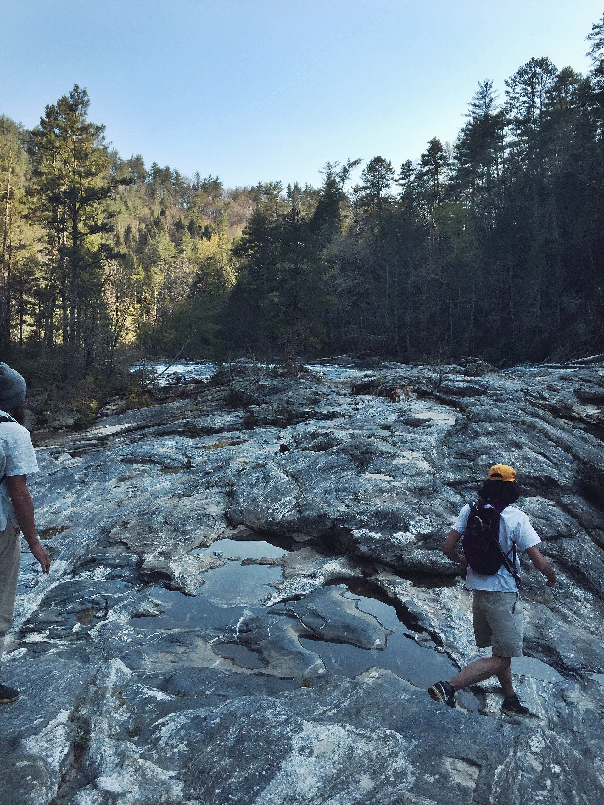 Hiking along Woodall Shoals before the sun goes down