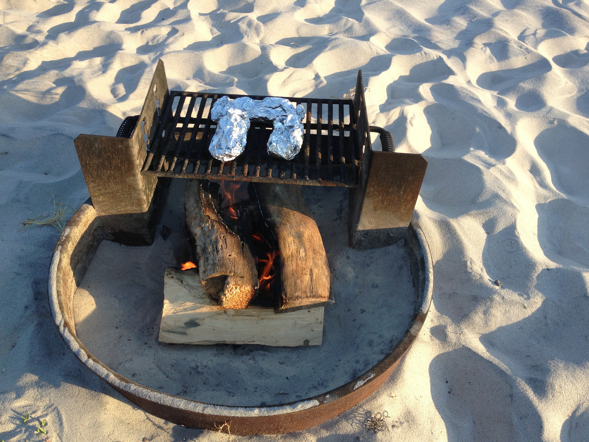 Grilling ring at every campsite.