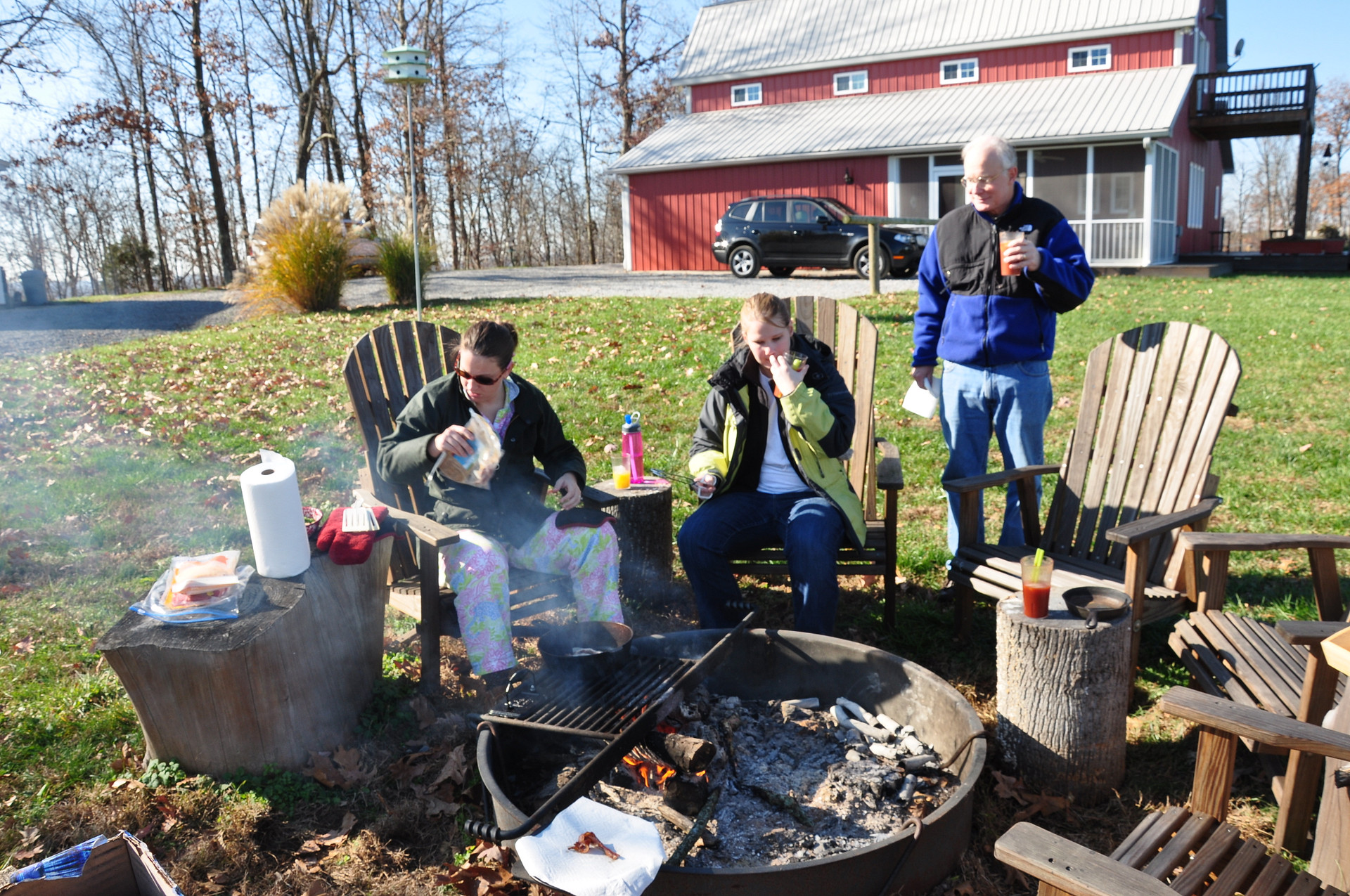 Breakfast al fresco.