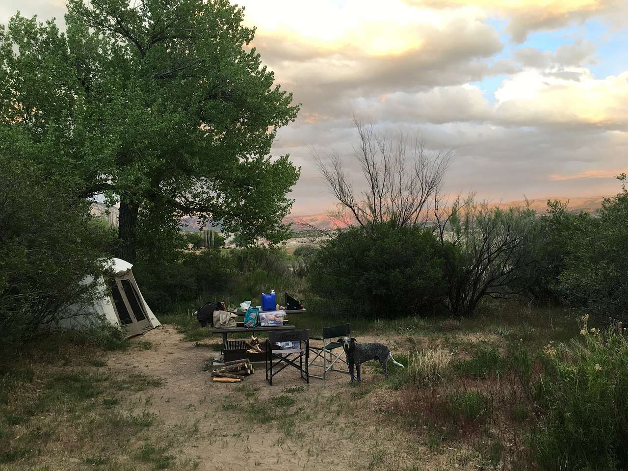 Camping right on the river