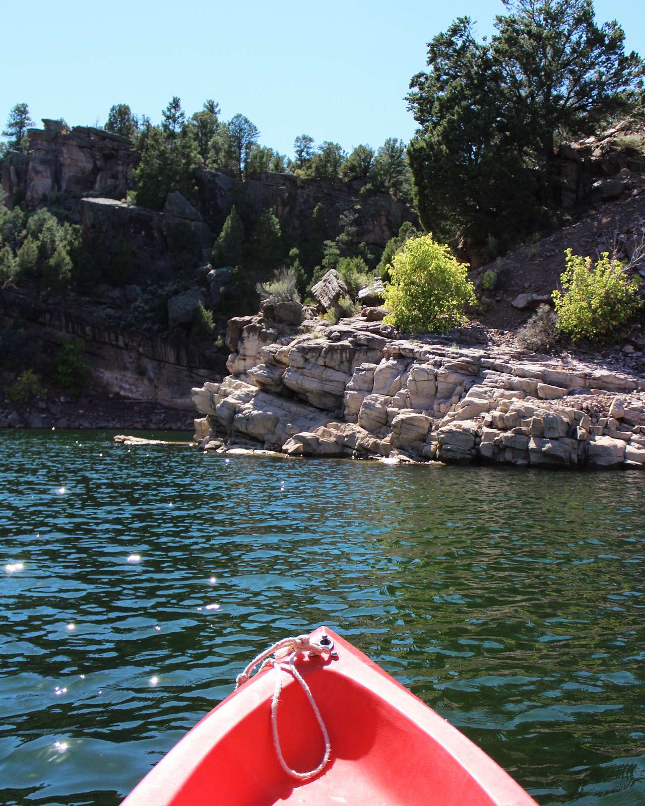 Renting kayaks is easy and pretty close to the campsite