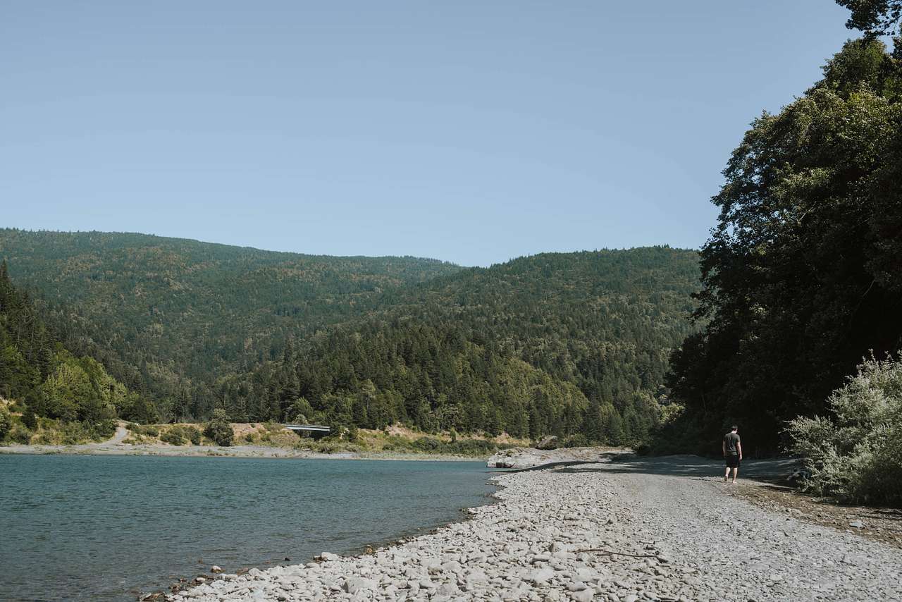 Just a little ways down the river is the swimming hole. 
