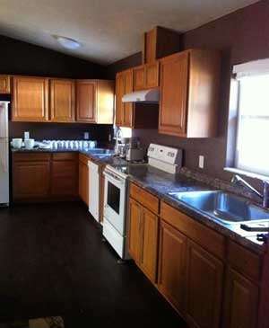 Indoor vegetarian kitchen available for use