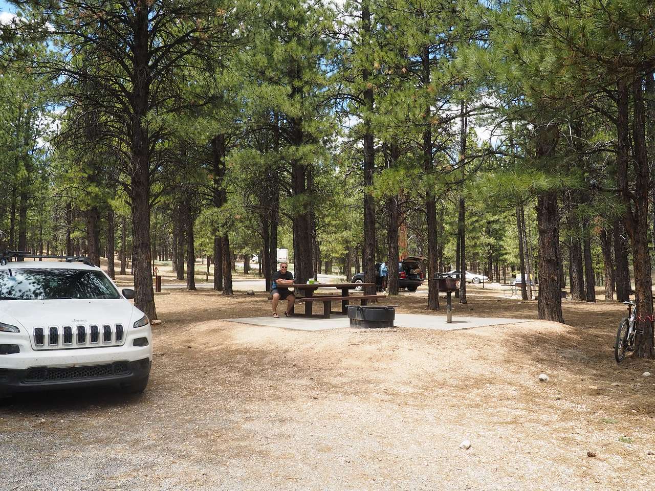 Our spacious campsite for the week