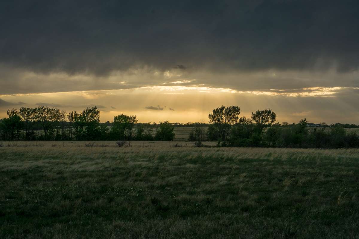 Gorgeous fields just outside of the campground can be seen out west.