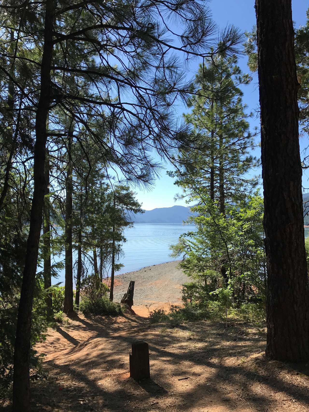 View of Trinity Lake from camp 