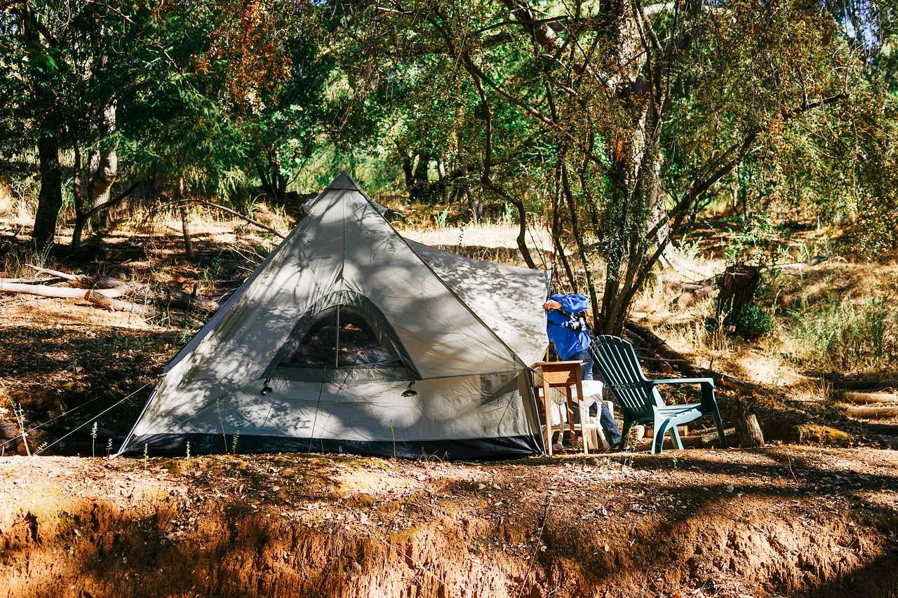Tent option when you book through Hipcamp