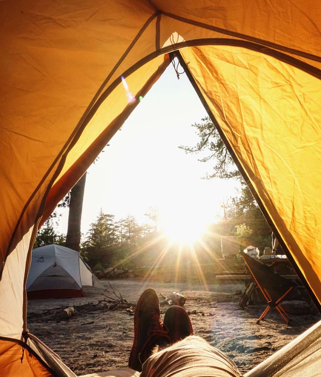 Watched the sunset from my tent