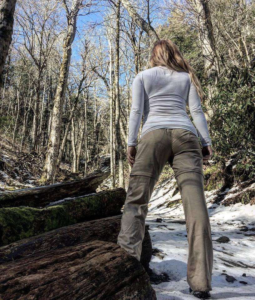 Hiking in the snow