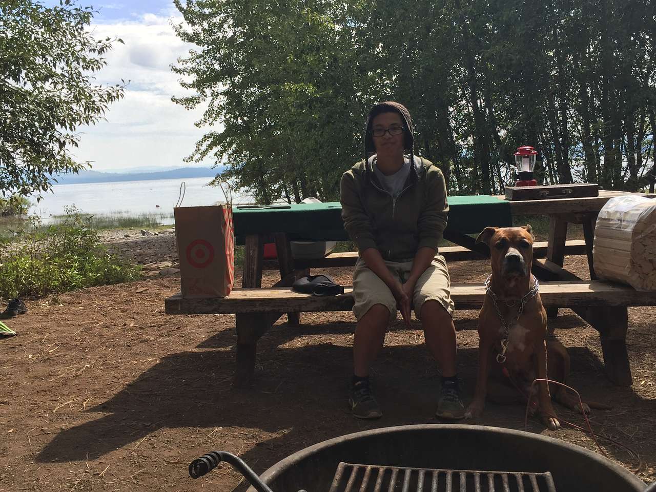 September 2017 North Shore Campground. Friends got a spot right by the lake. 