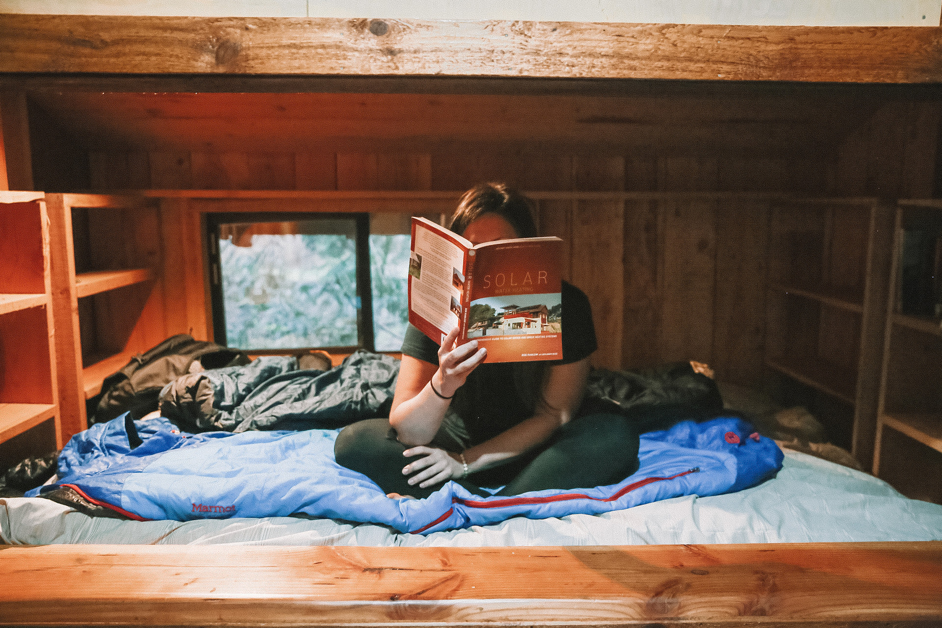 Sleeping nook in the Jess Cabin (Tiny House)