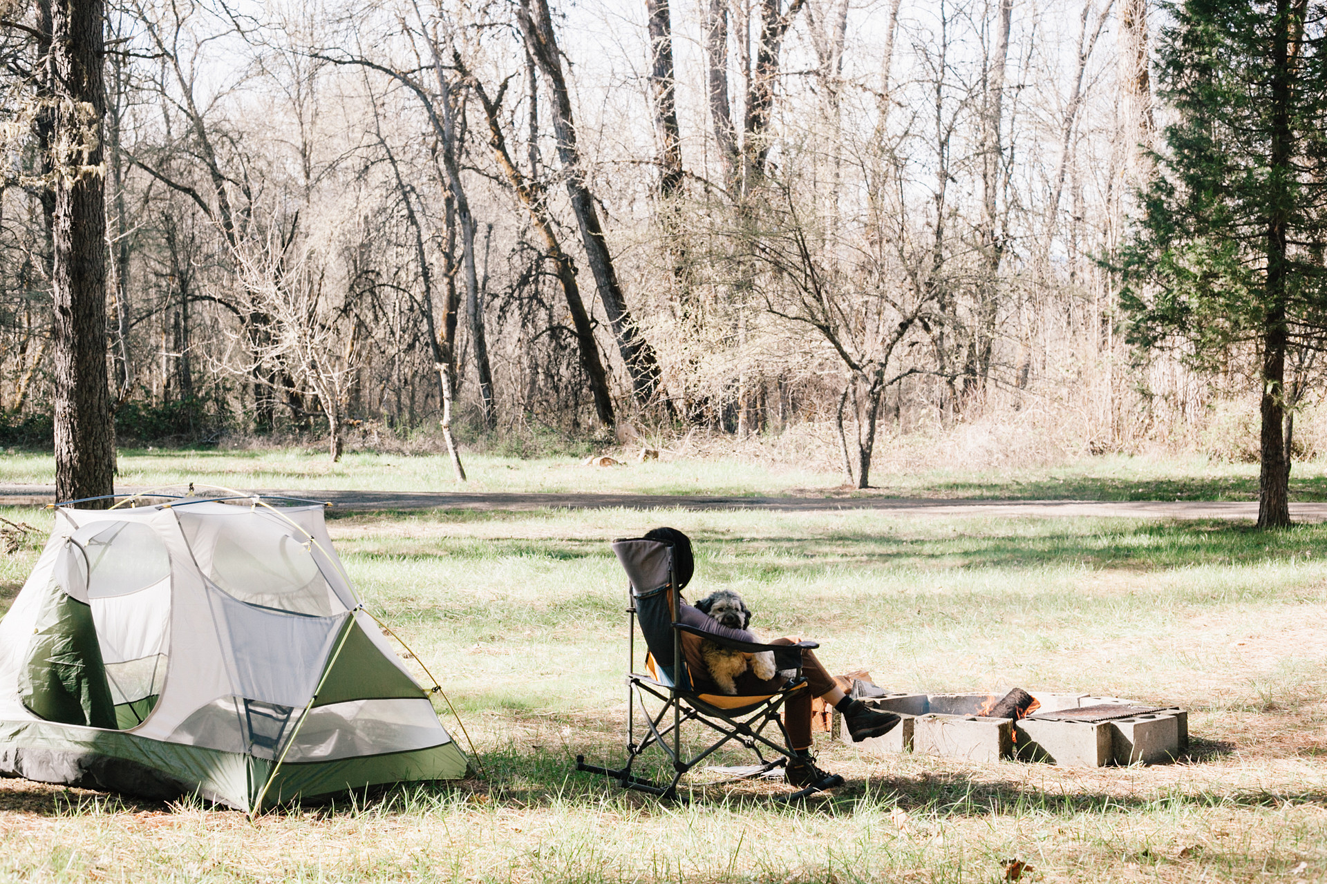 Another incredible campsite spot...this one is more open and has a fire pit as well as the trailer close by.