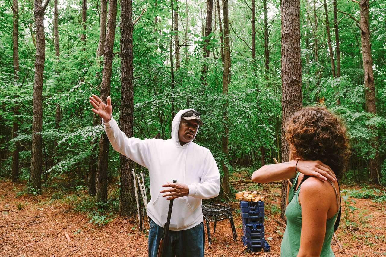 Tony showing us one of his favorite spots to pitch a tent.