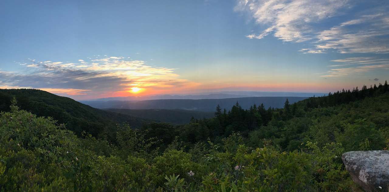 Sunrise vista across the road from the campground.