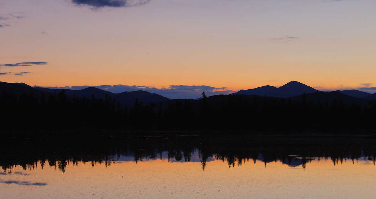Sunset reflections on Echo Lake