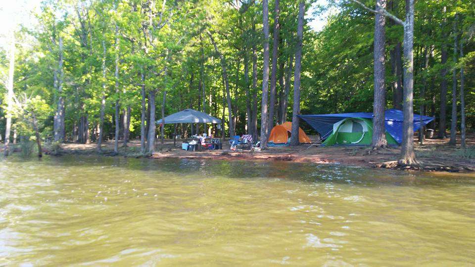Our set up from the lake.
