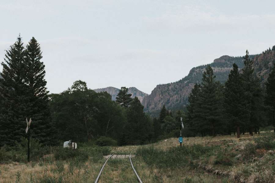 train tracks through the campground