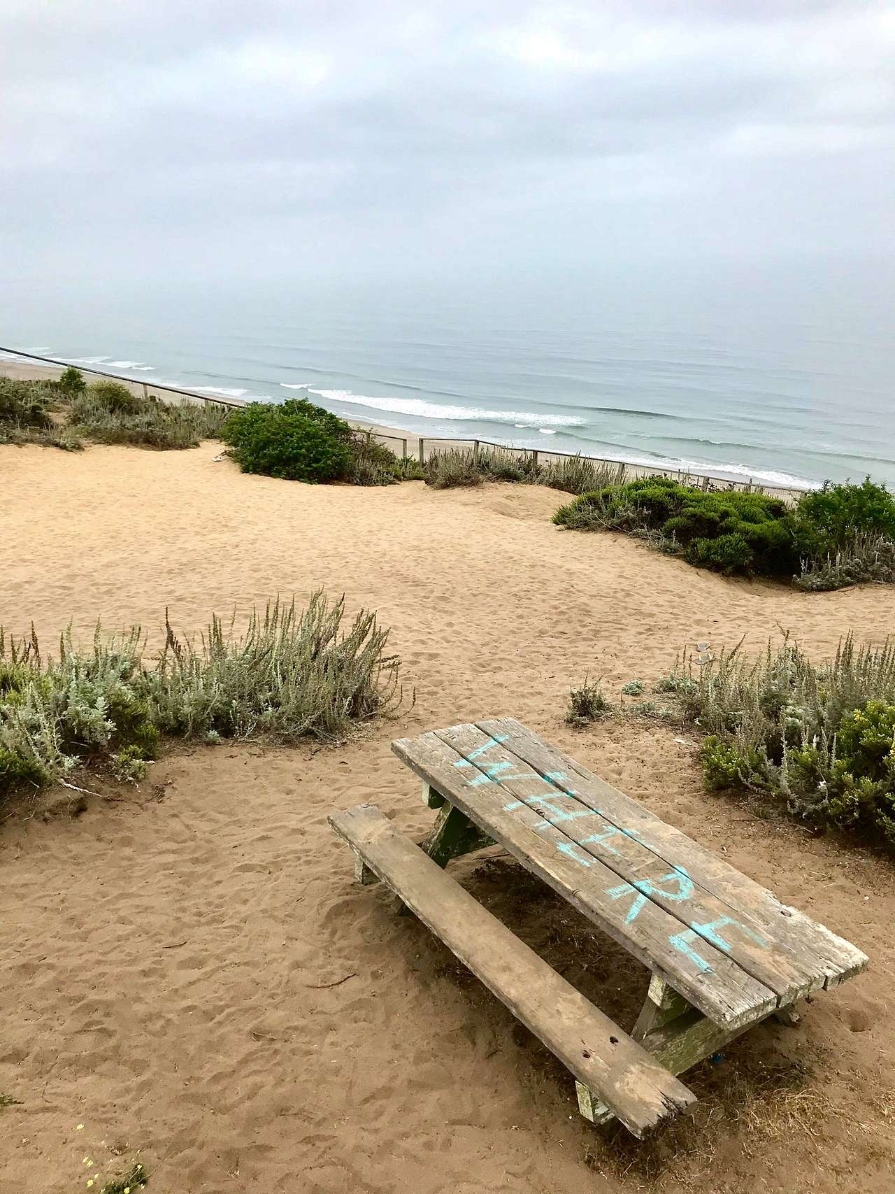 Picnic area close to campsite
