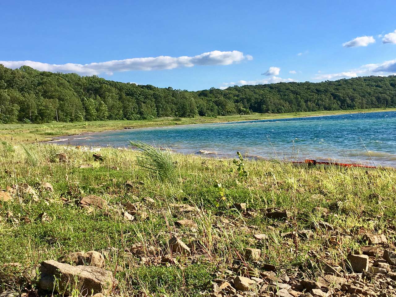 Looking towards the end of the reservoir, the furthest point from base camp