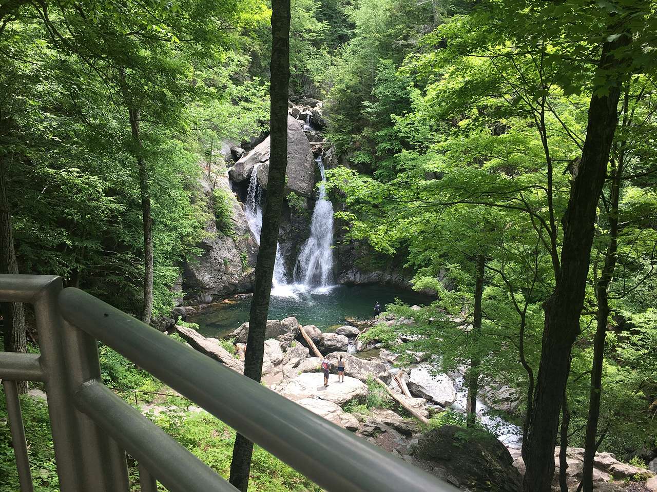 Bash Bish Falls on the Massachusetts side. This park is about 11 mi from Taghkanic. Great hiking area