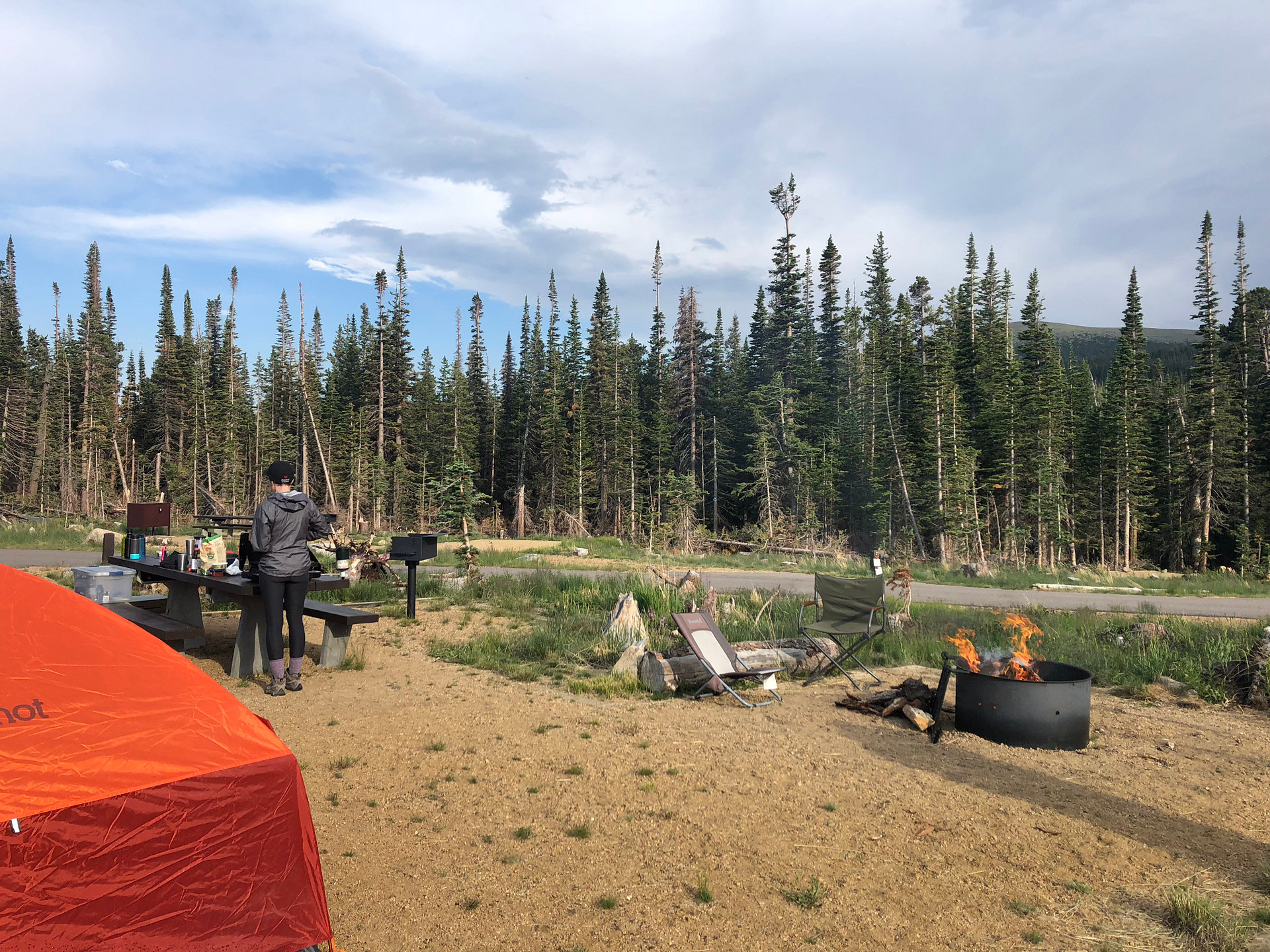 Camp site in elk loop