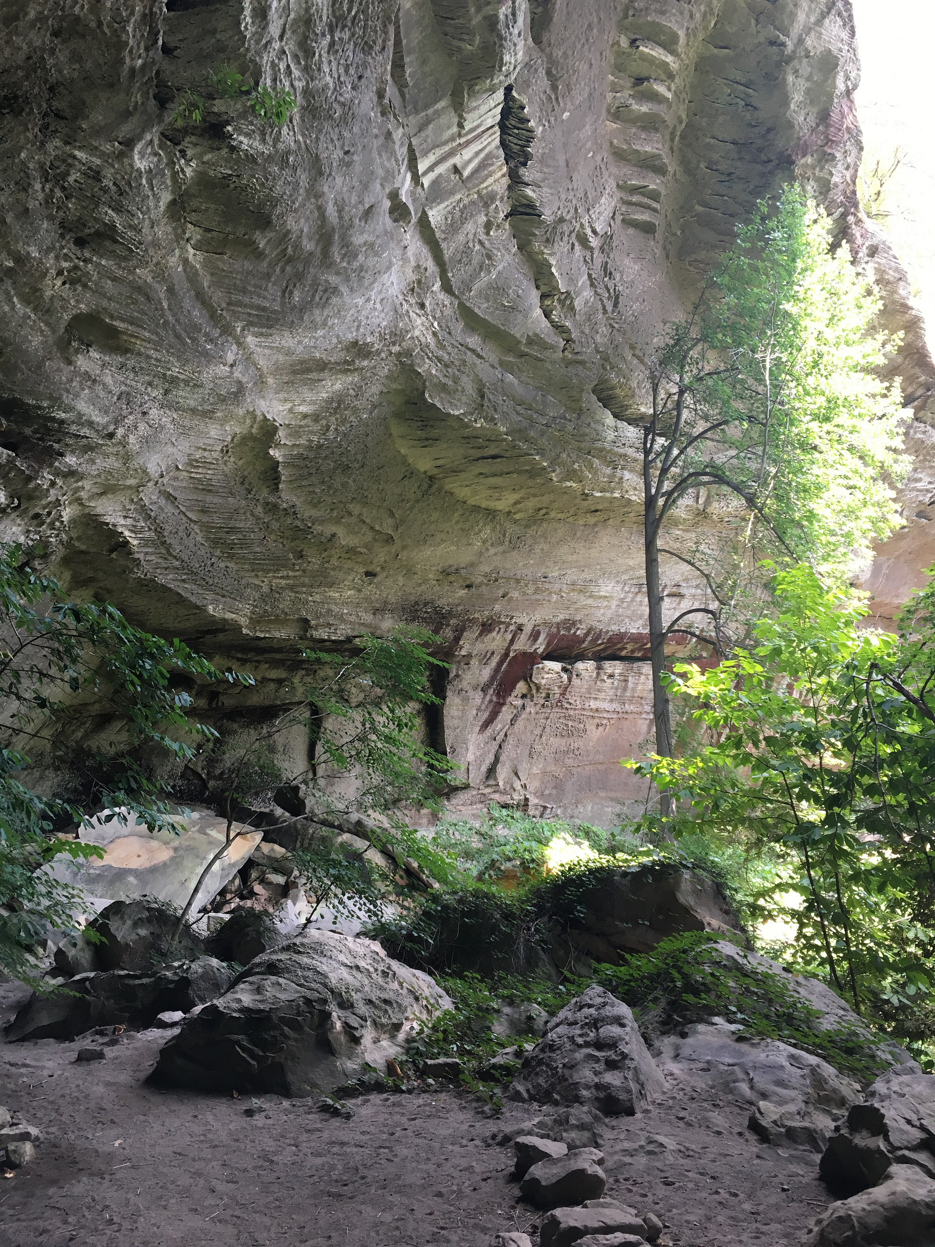 View from below Twin Arches