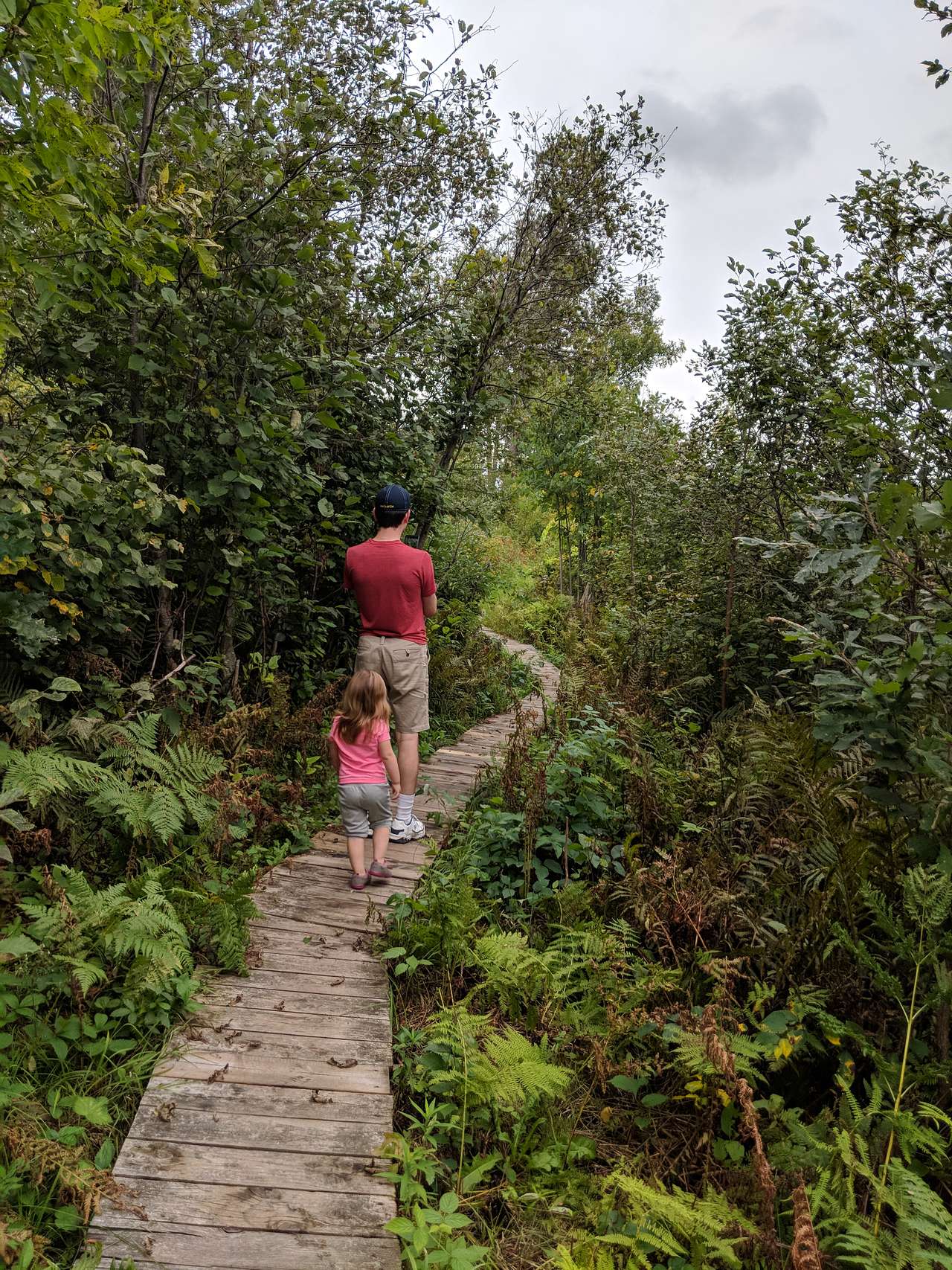 Walking on one of the many trails