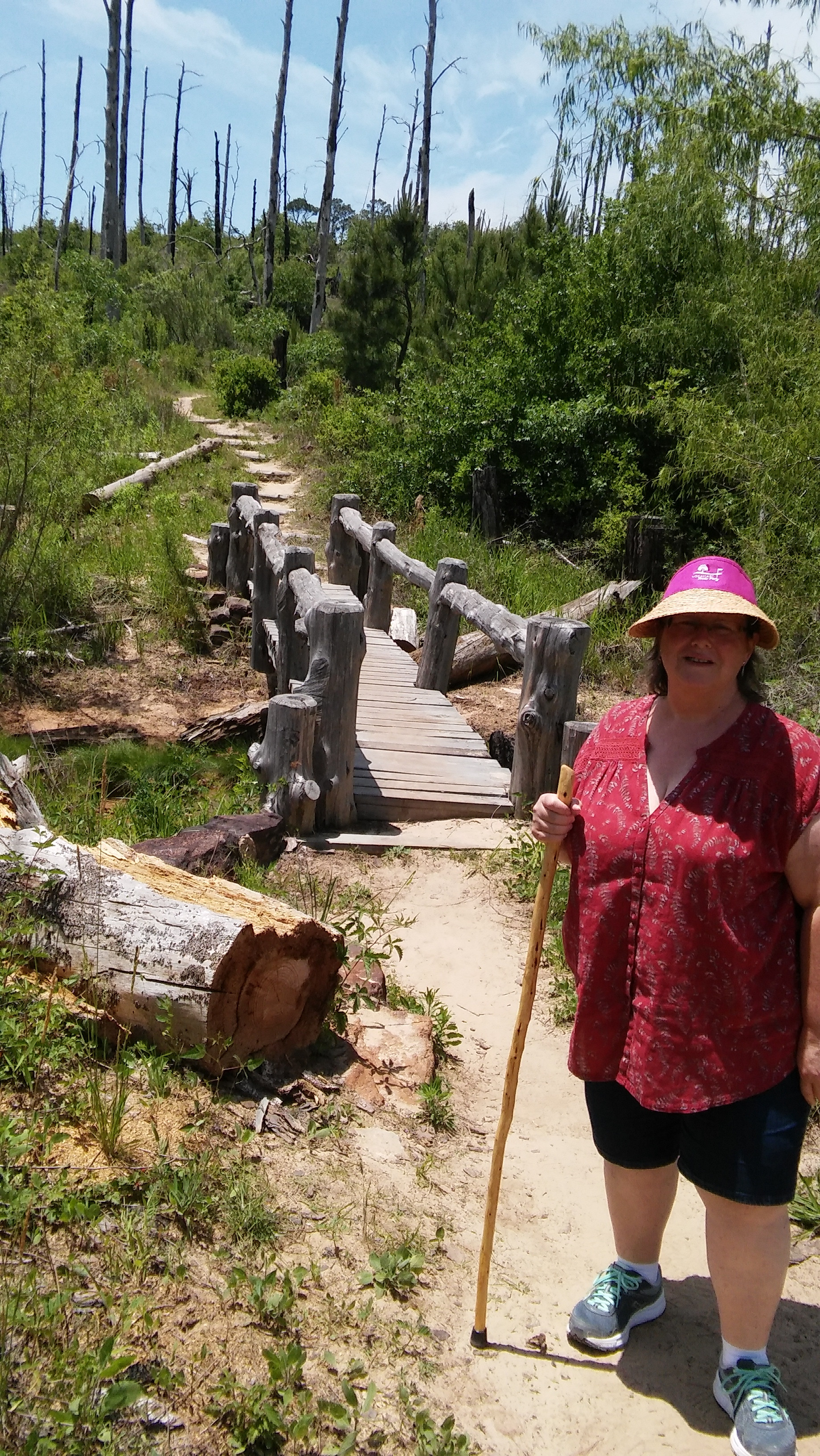 Hiking the trails.