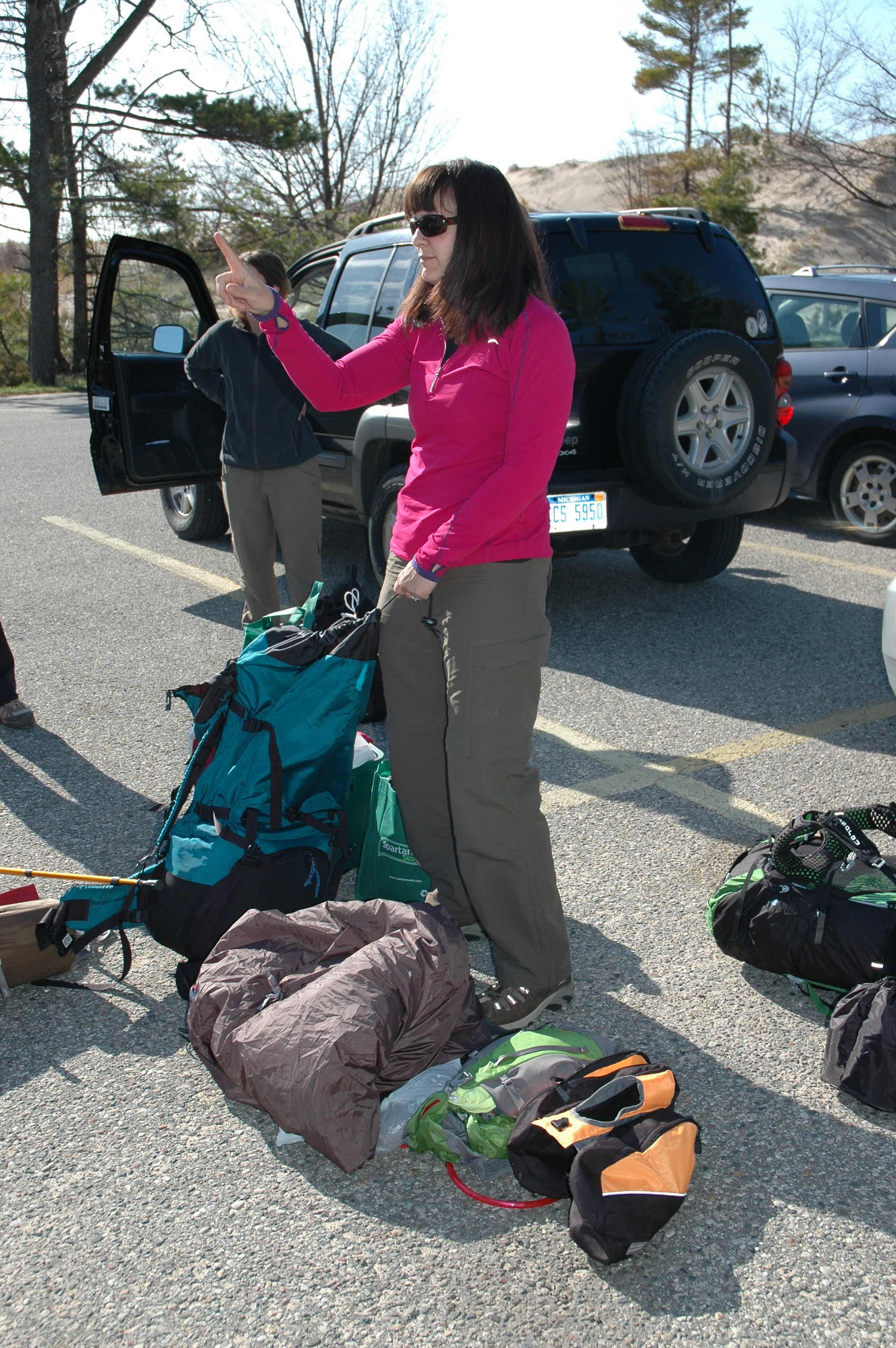 Parking lot debriefing.