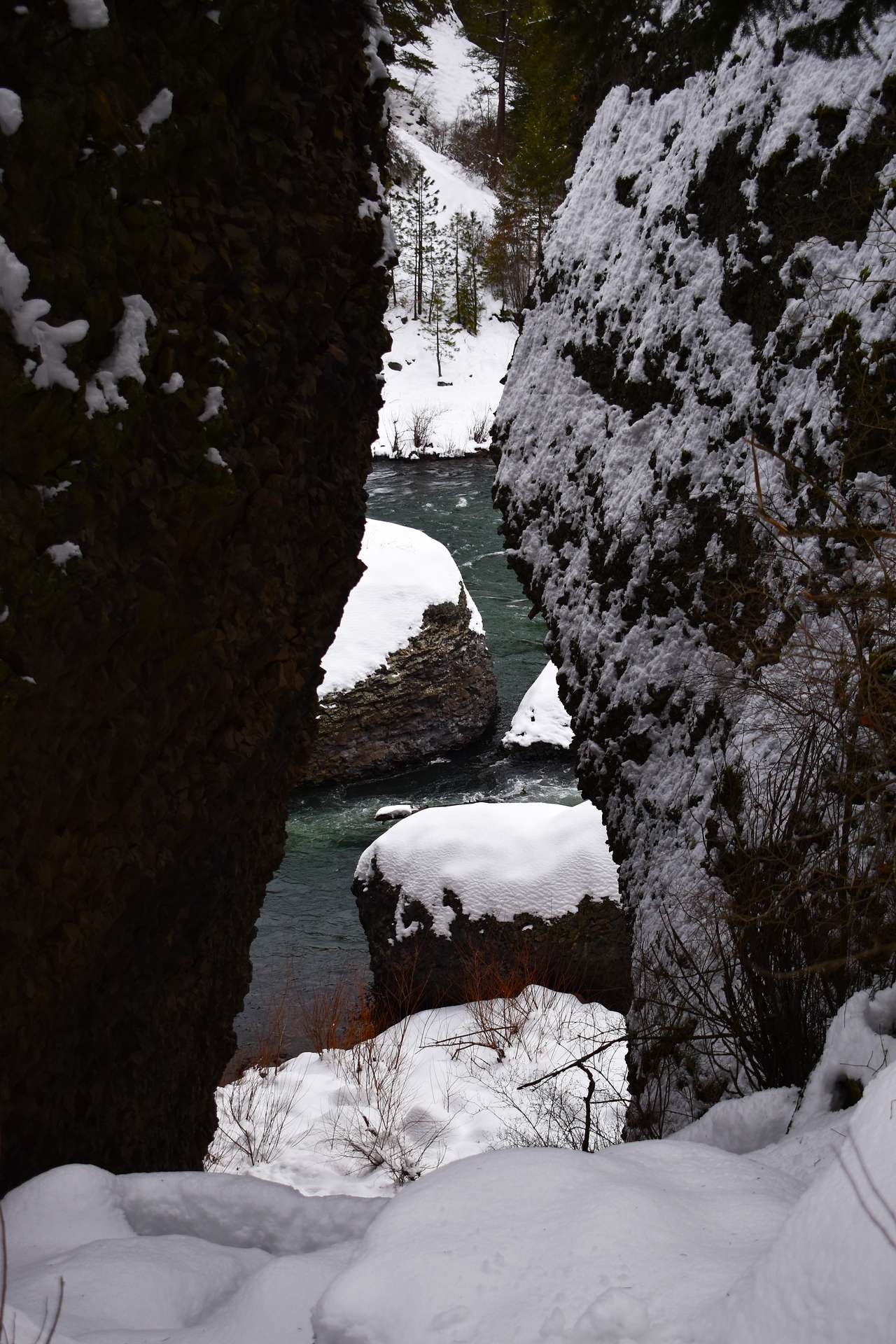 The Spokane River off the trail
