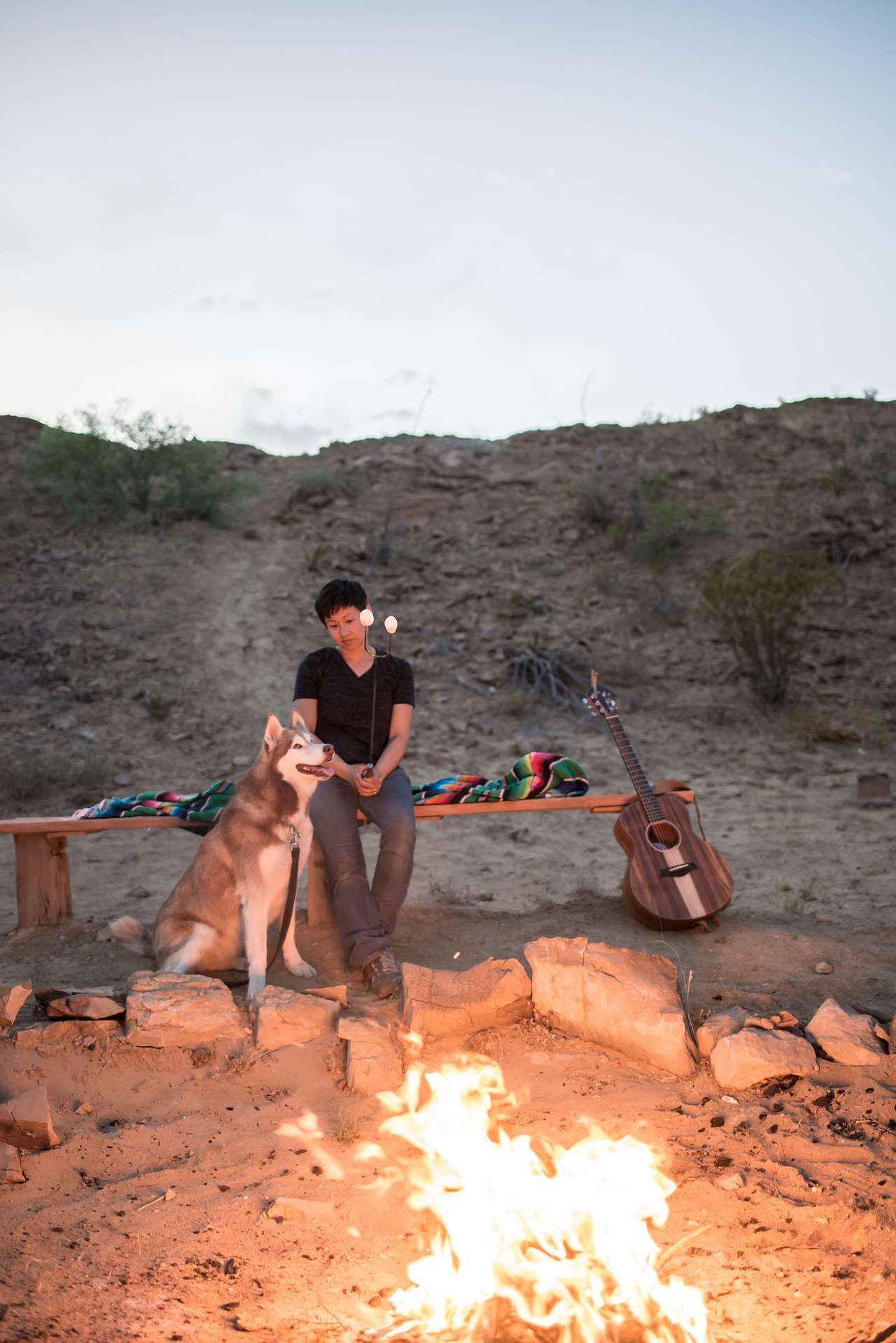 There are private fire rings at every campsite, but we chose to use the awesome 30 person group campfire site that has benches surrounding it and makes for a perfect campfire evening