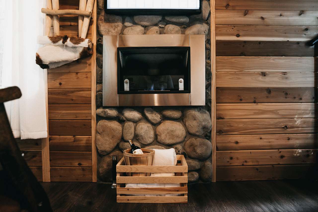 What is cozier than a bottle of wine and a fireplace?
