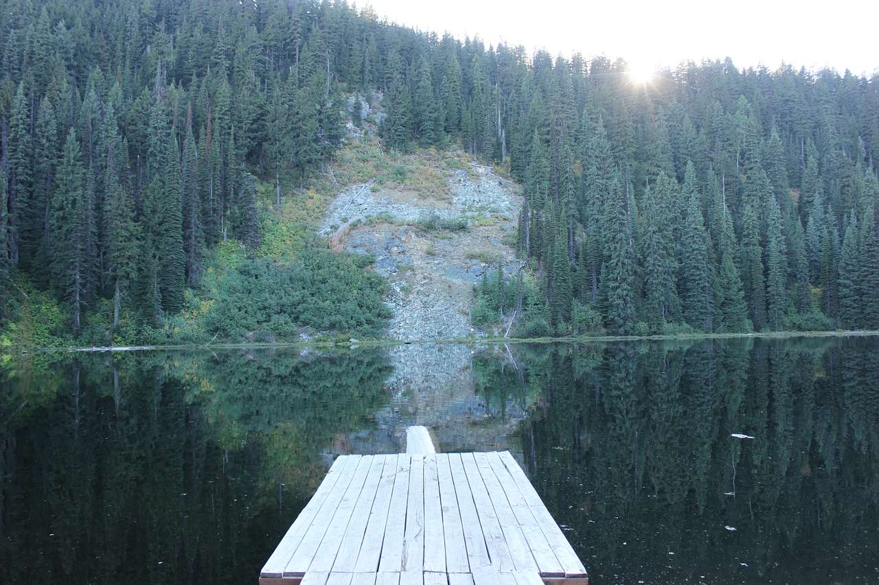 Dismal lake isn't far away.  Fishing for trout.  