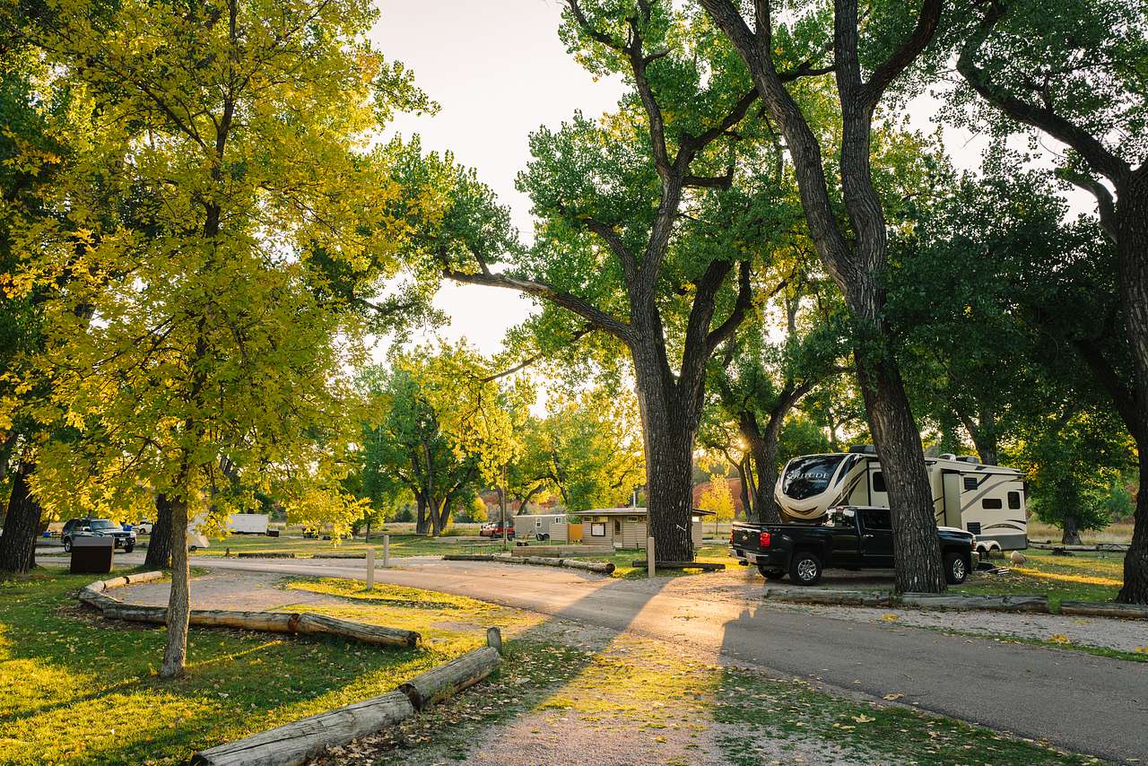 Morning light in the campground.