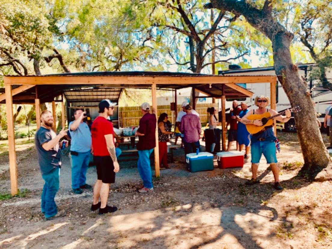 Our pavilion is great fun meeting and getting to know other campers!