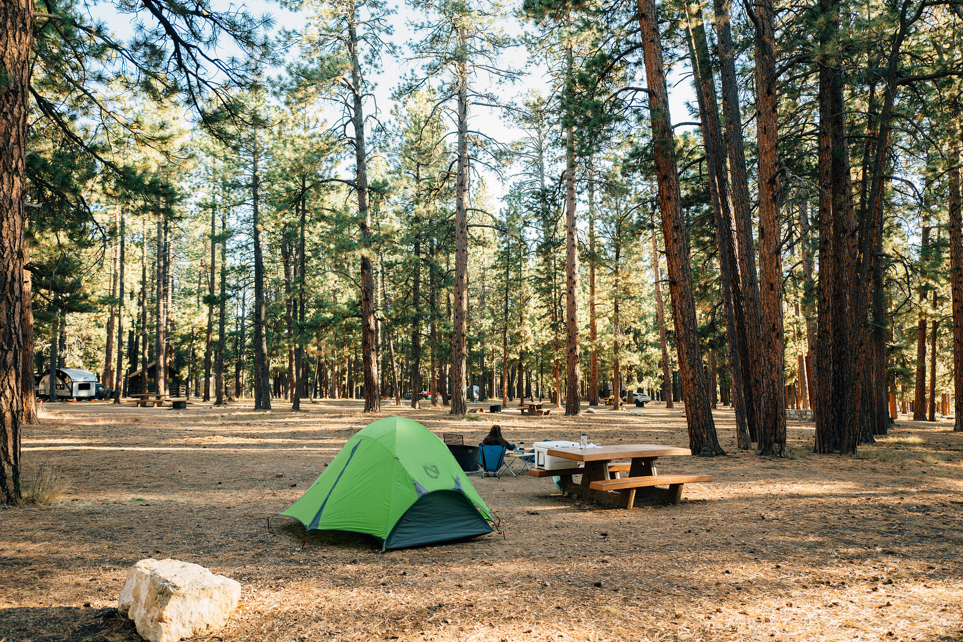 Our setup at North Rim Campground in October 2019.