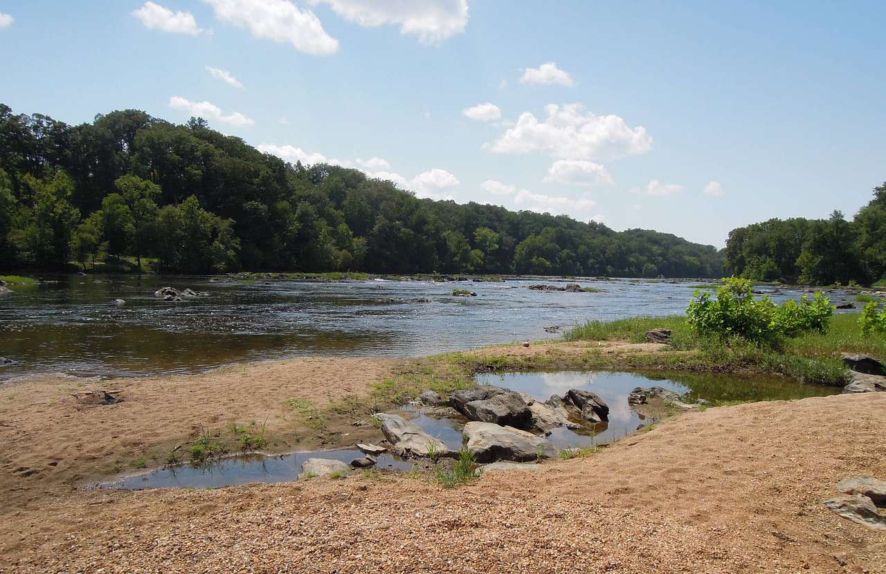 River Level view to the west upriver. Campsite 1