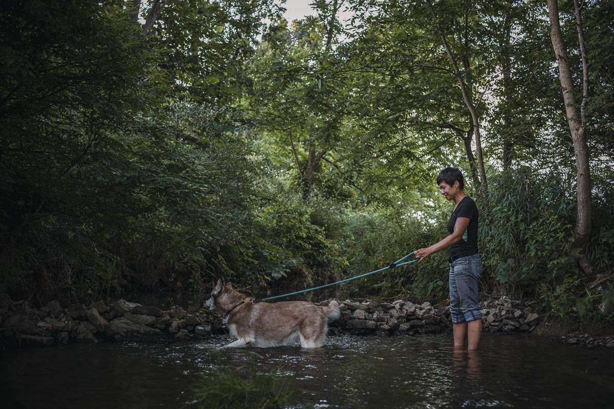 Our dog loved getting to play in the crick!