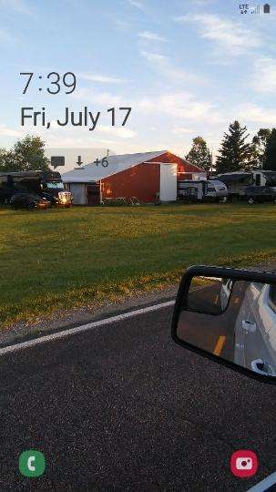 South side of barn where RV will be parking.
