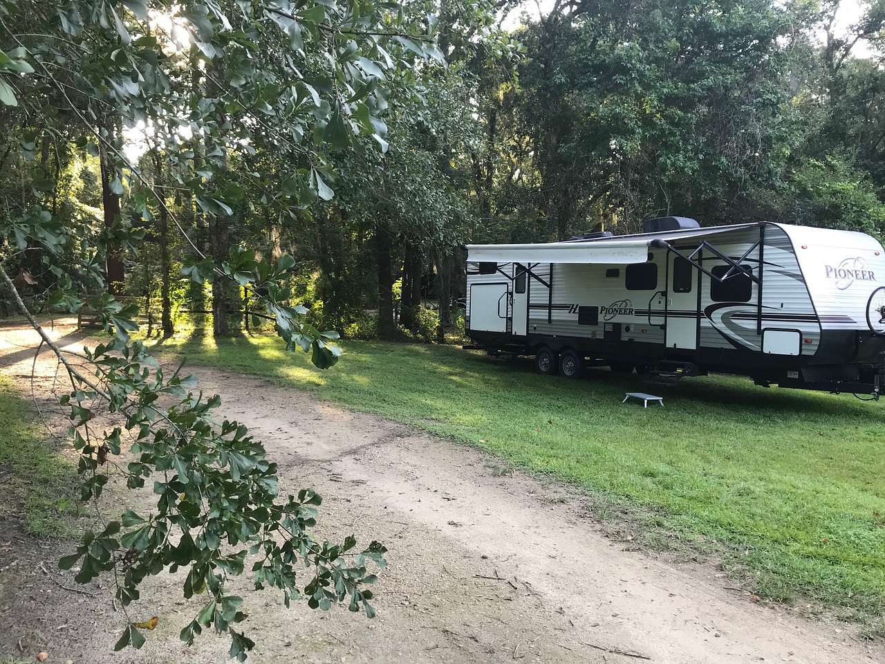 Shaded Site #1. Picture taken from driveway which provides access to Host's private residence.