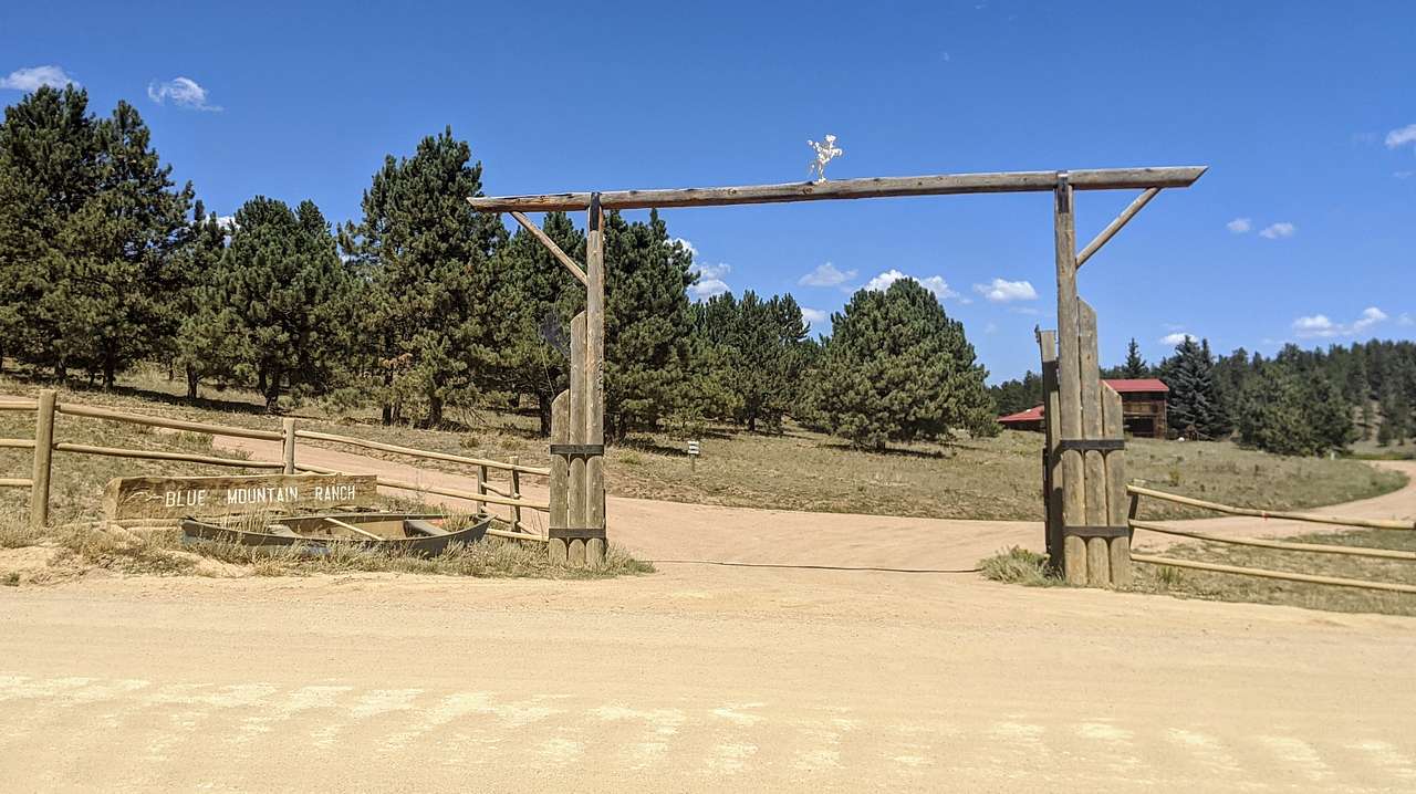 The front gate to the property. 