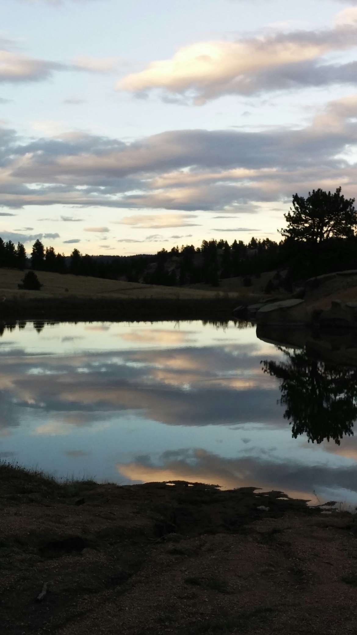 Sunset on the lake. 
