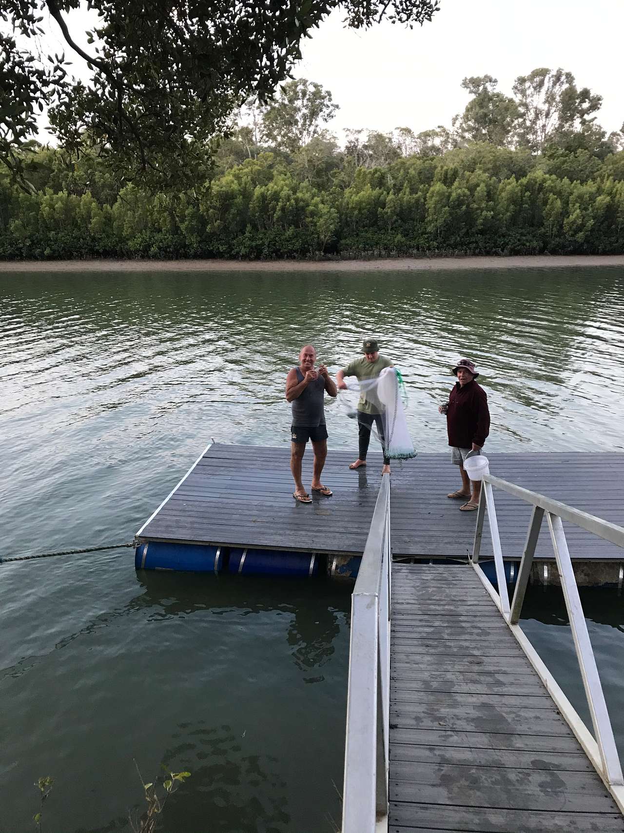 Pontoon for fishing or launching your kayak or relaxing 