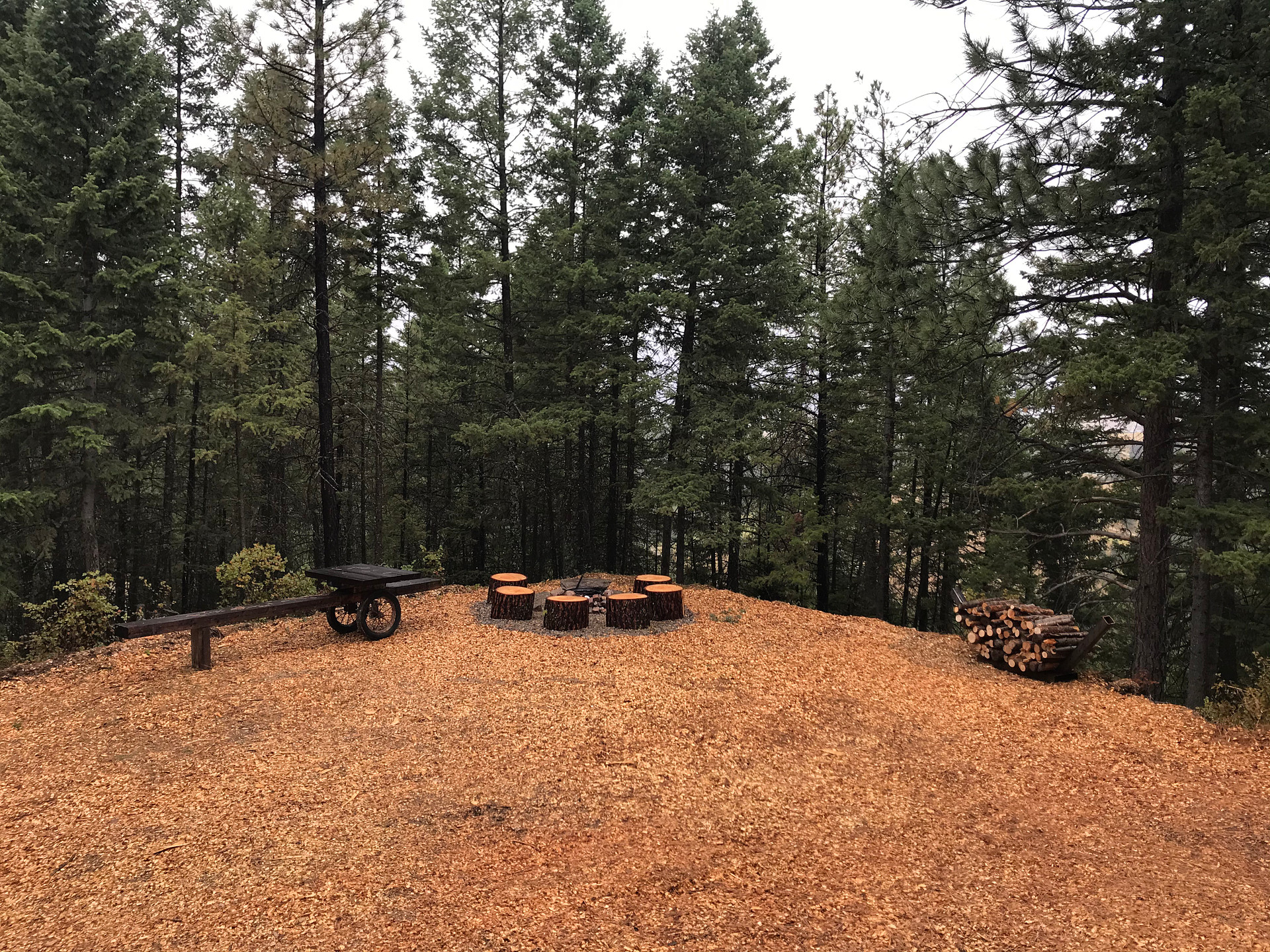 The fire pit. 