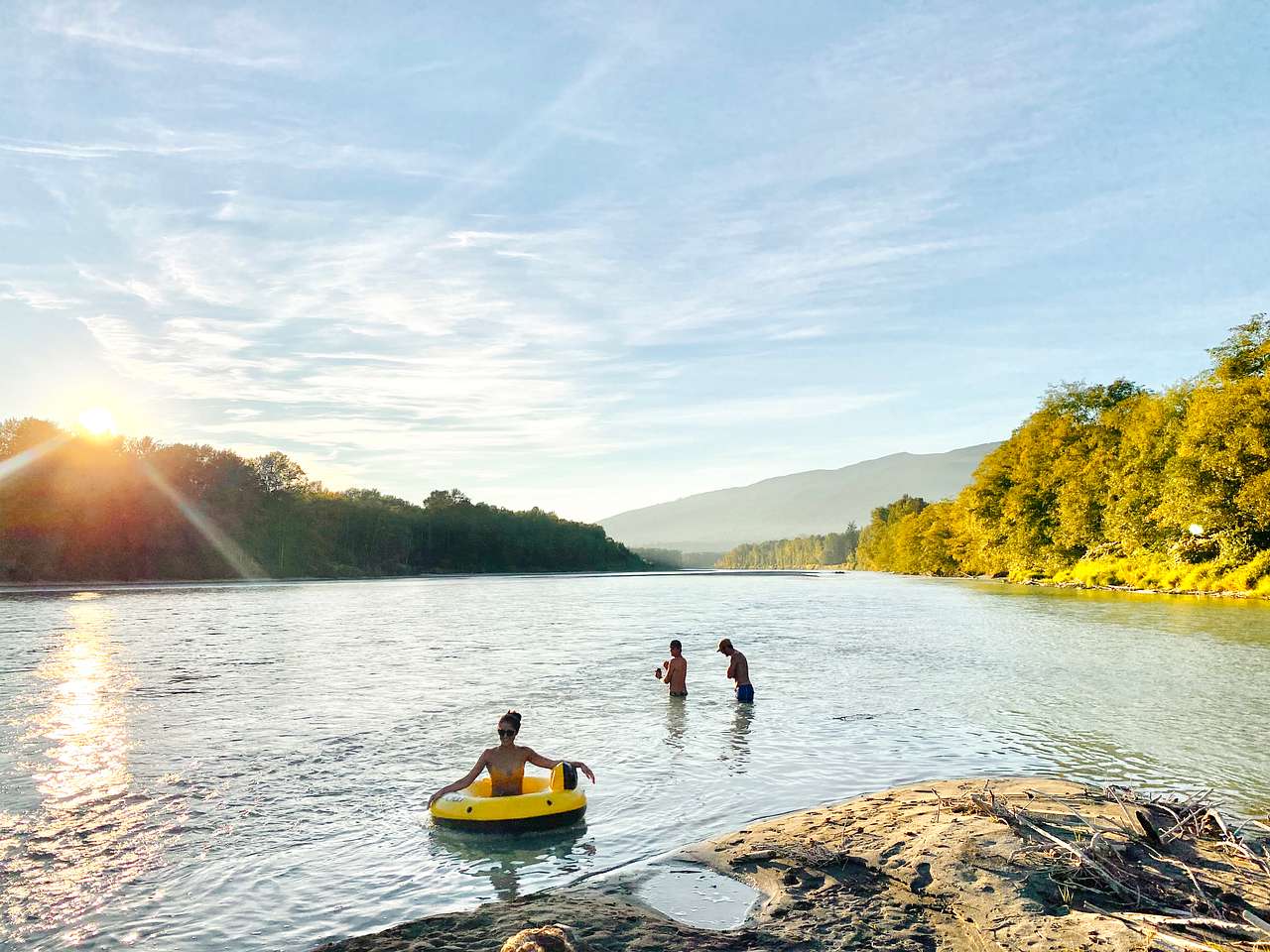 The island is about 50 yards from your site! Great spot to hang out.