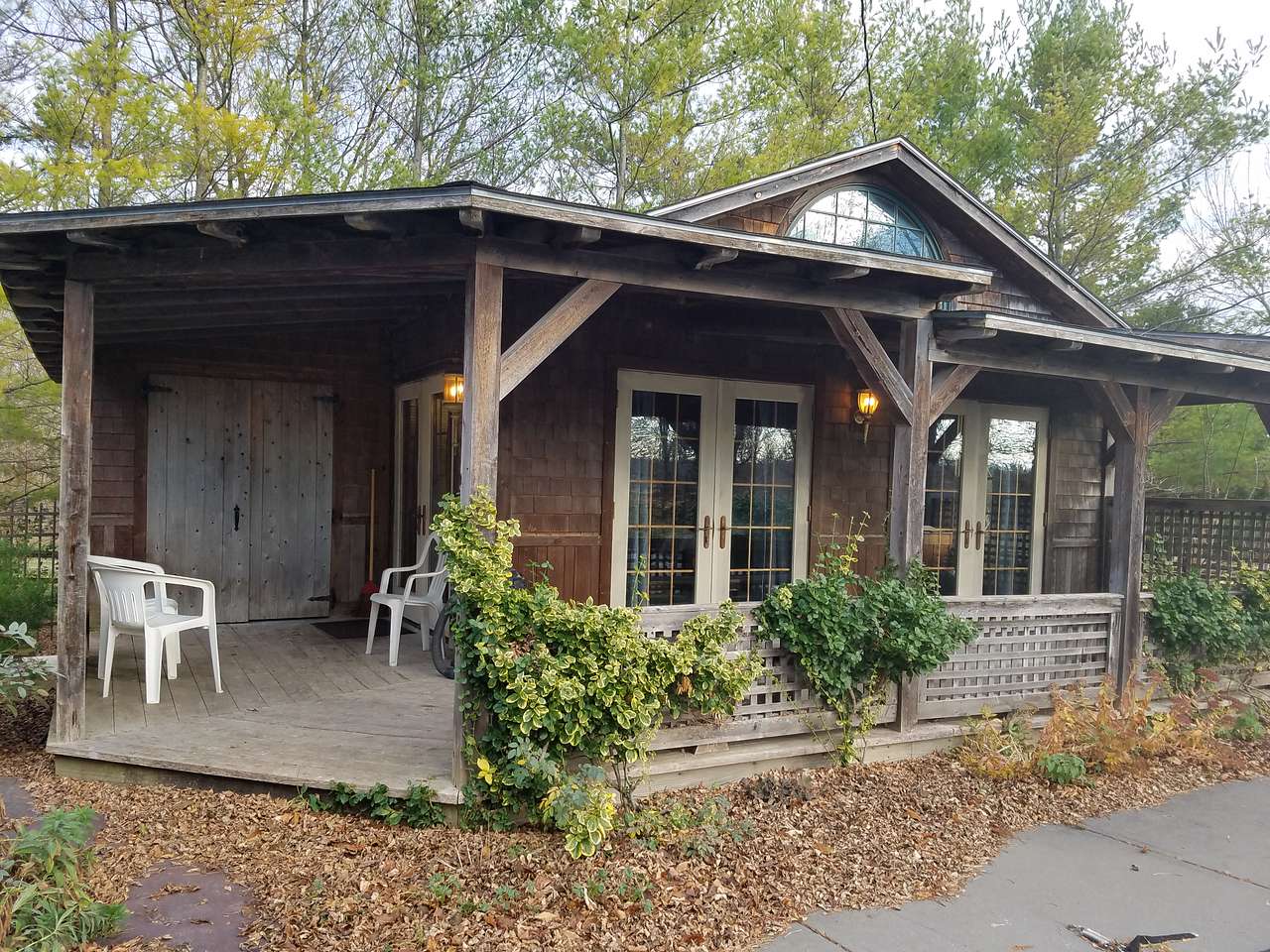 View of cottage from west, near pool