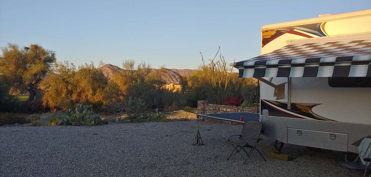RV site parallels Golf Course