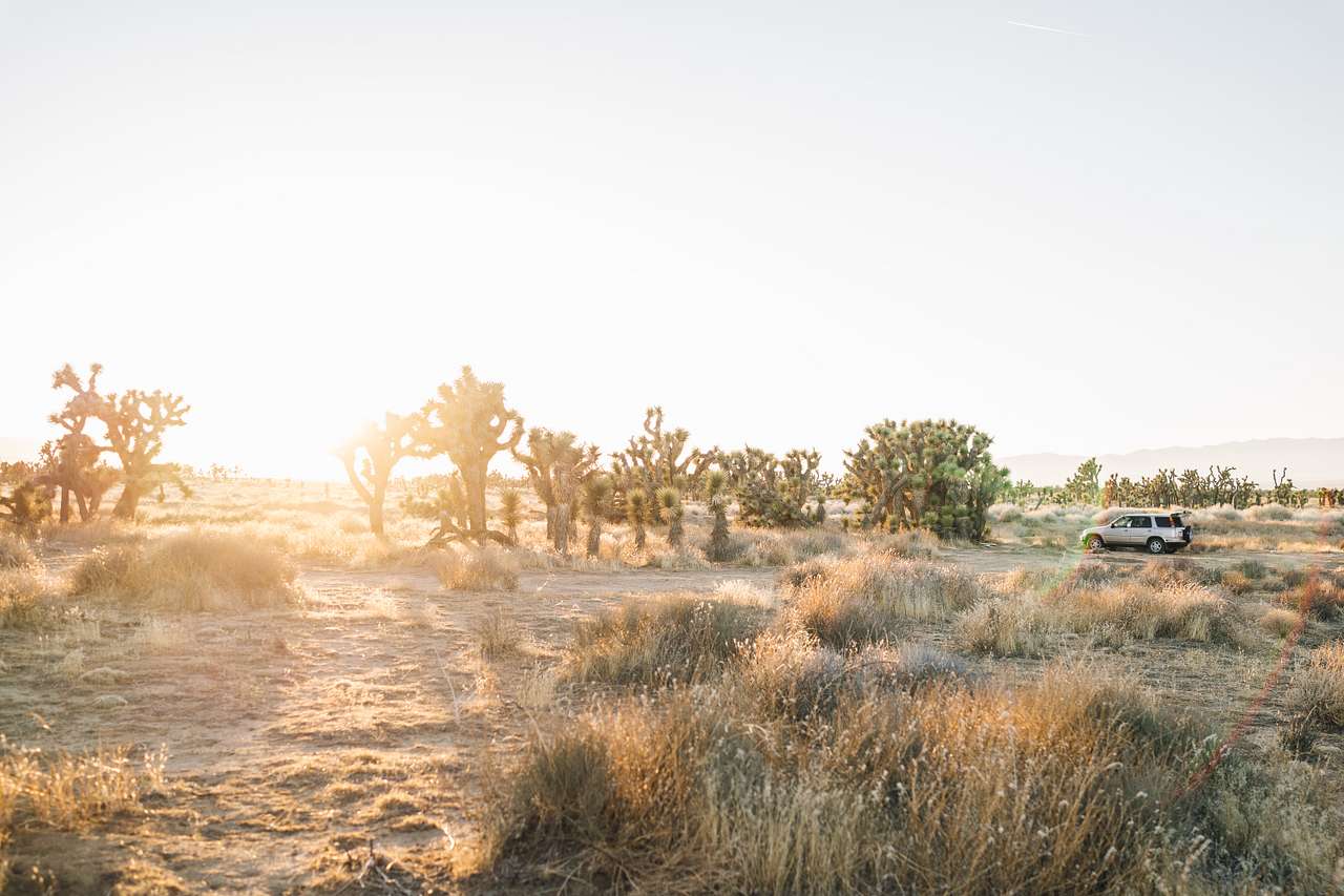 Getting to camp just before sunset