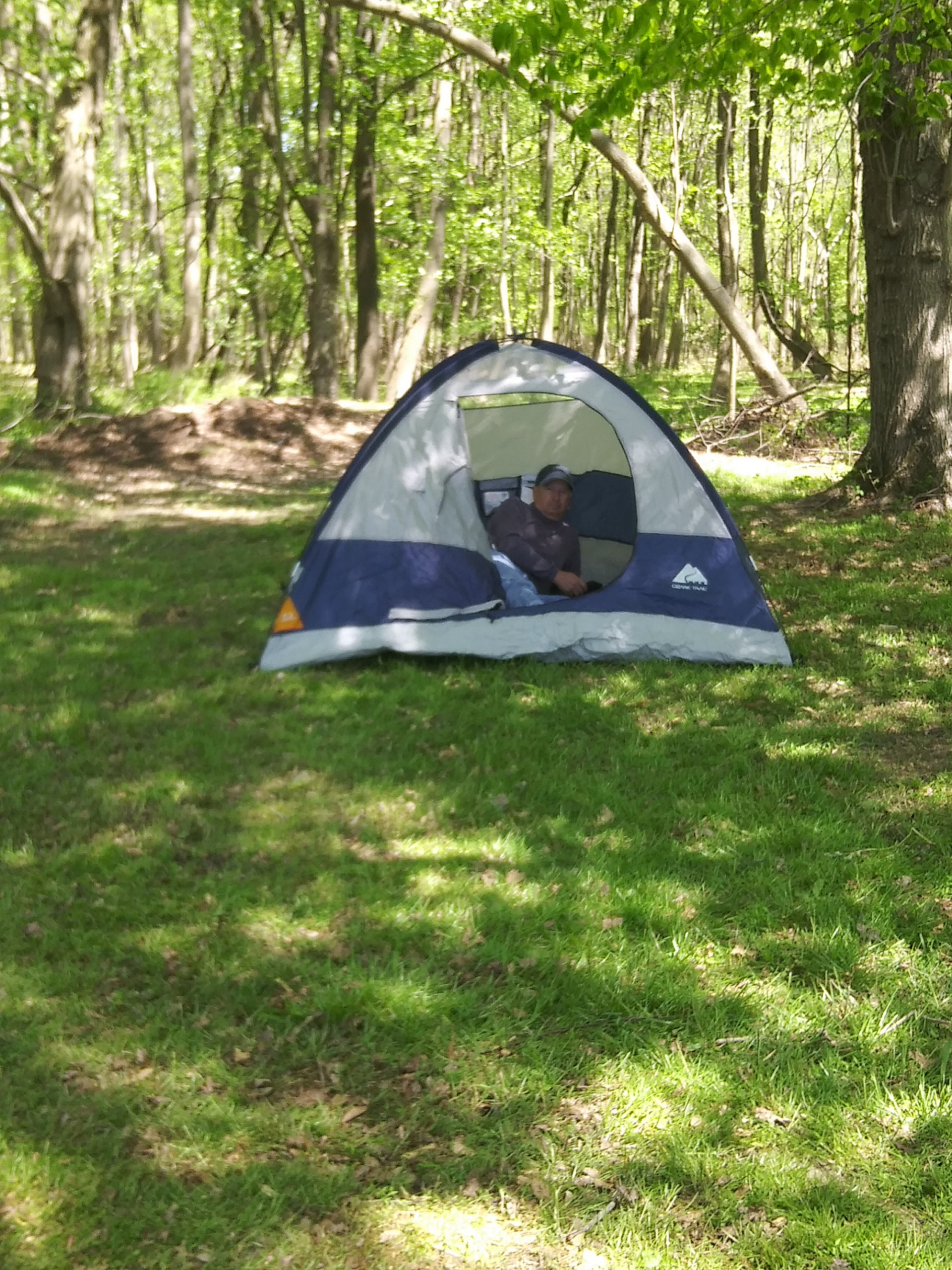 Enjoying the shade and peaceful setting