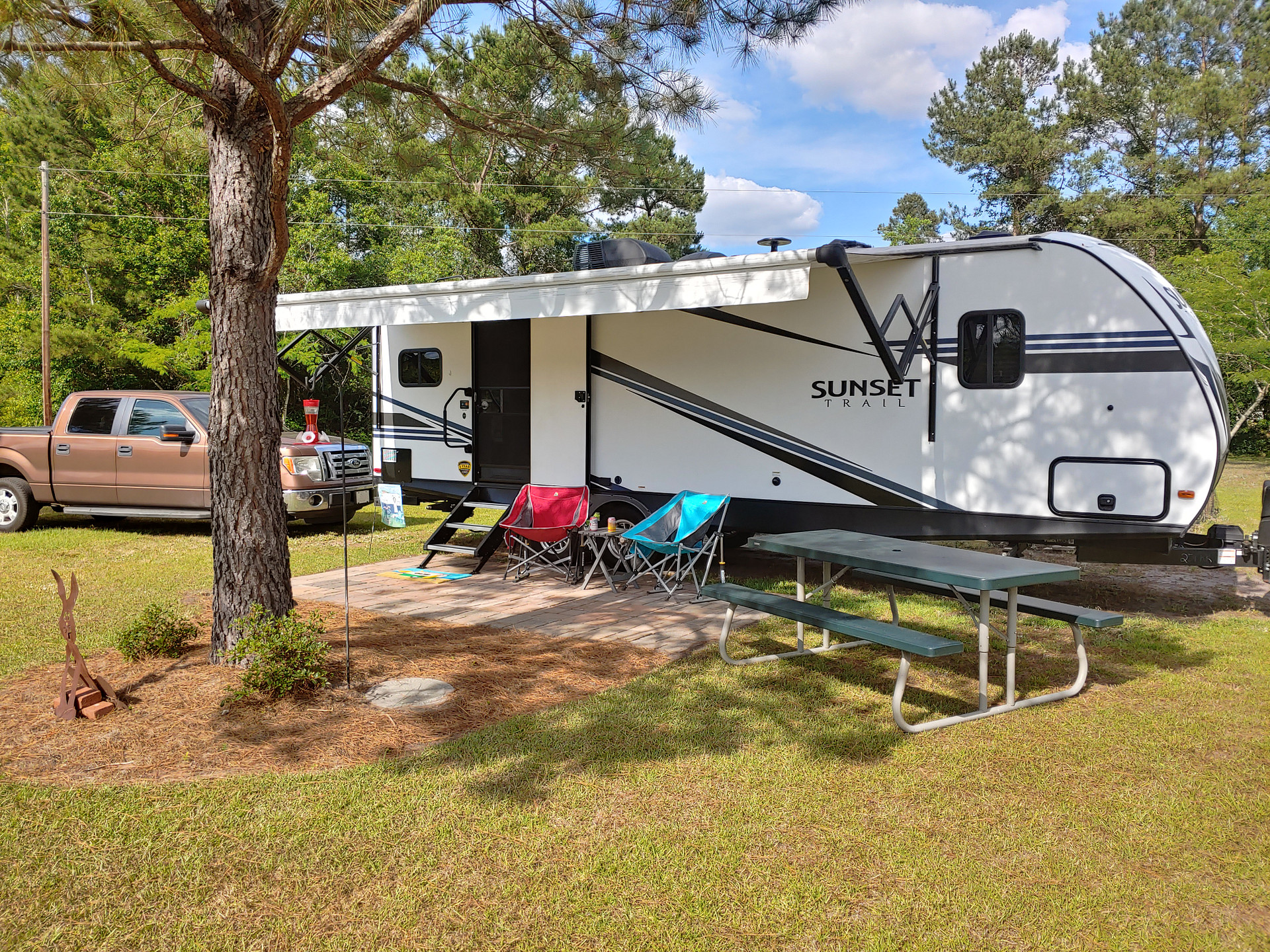 Our site includes a paver patio and a picnic table